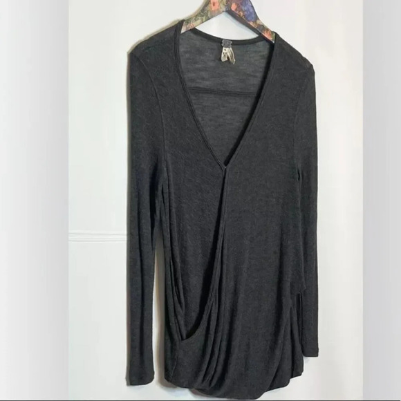 We The Free | Miss Rose Surplice Wrap Top Long Sleeve Snap V Neck - Picture 5 of 10